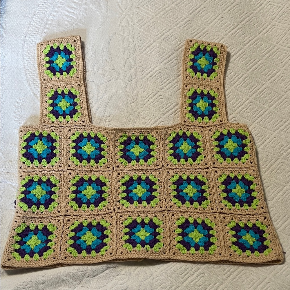 Zara Multicolor Crochet Top - Picture 3 of 3